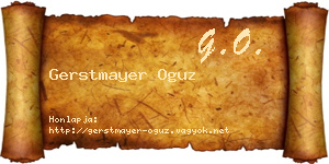 Gerstmayer Oguz névjegykártya